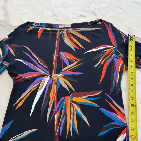 EMILIO PUCCI BLACK MULTI BAMBOO DRESS MODEL 71RL51 SIZE IT 44 / US 10 NWOTS! - Picture 12 of 17